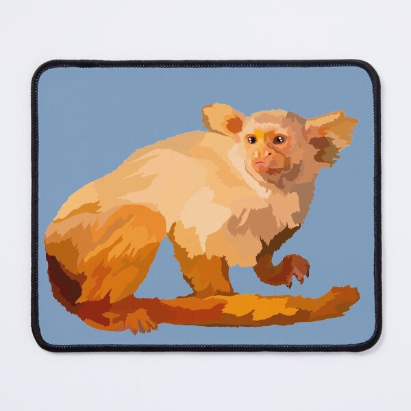 Item preview, G is for Gold And White Marmoset ,Gold and White Marmoset Art Print – Rare Exotic Monkey Wildlife Illustration designed and sold by PrettylittlepastelUk.