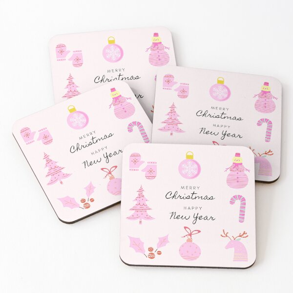 Item preview, pink christmas stickers designed and sold by aubreyjacobs.