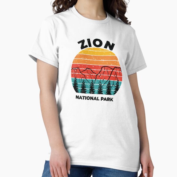 Vista previa del artículo con la obra «parque nacional zion con retro vintage sunset 2», diseñado y vendido por BeCoolArt.