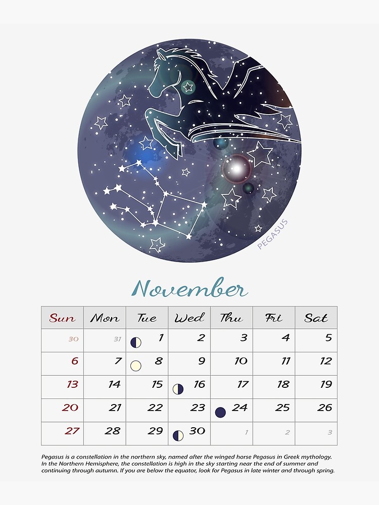 November 2022 Calendar Moon Phase Calendar Moon Calendar 2022 Pegasus