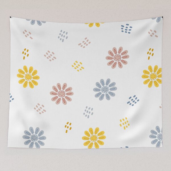 Item preview, Flowers and colorful drops pattern designed and sold by urban-color.