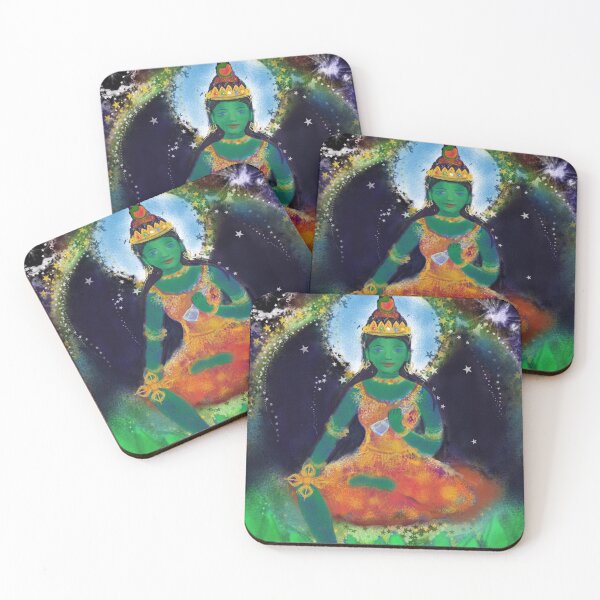 Item preview, Aryatara - Green female Buddha of the North designed and sold by Visuddhi.