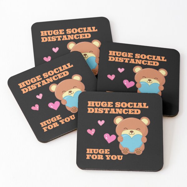 Item preview, Funny Social Distancing Teddy Bear Animal Hug Humor  designed and sold by Elkaissi3.