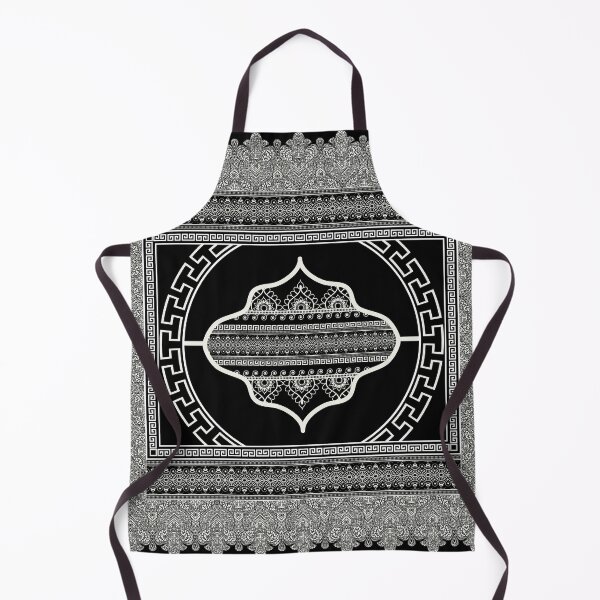 Item preview, Greek Key Border Black Cream Moroccan Design designed and sold by Yiorgos Designs.