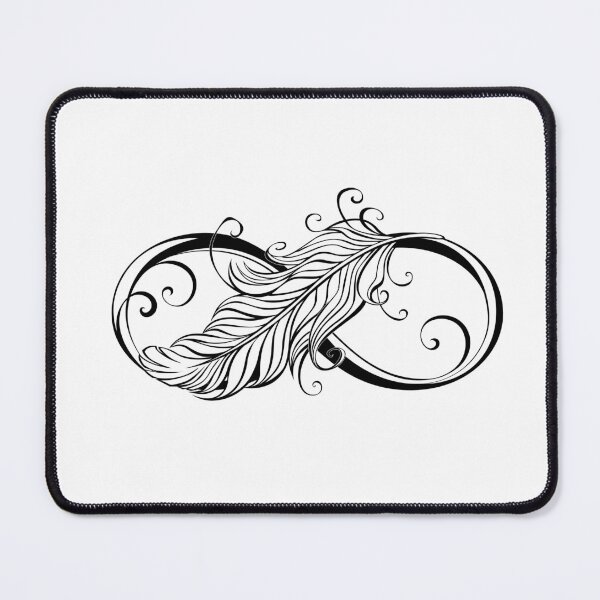 Item preview, Infinity Symbol with Feather designed and sold by Blackmoon9.