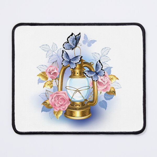 Item preview, Kerosene Lamp with Pink Roses designed and sold by Blackmoon9.