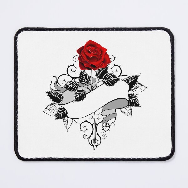 Item preview, Red Rose with Ribbon designed and sold by Blackmoon9.