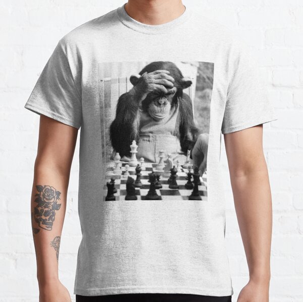 Monkey Play Chess Classic T-Shirt