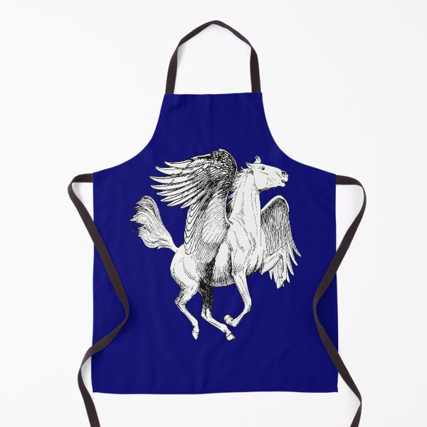 Item preview, Pegasus Winged White Horse Line Drawing Vintage Style designed and sold by taiche.