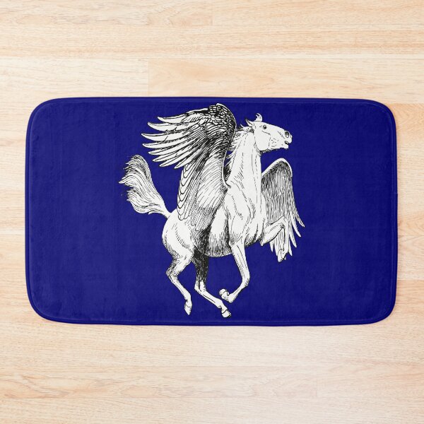 Item preview, Pegasus Winged White Horse Line Drawing Vintage Style designed and sold by taiche.