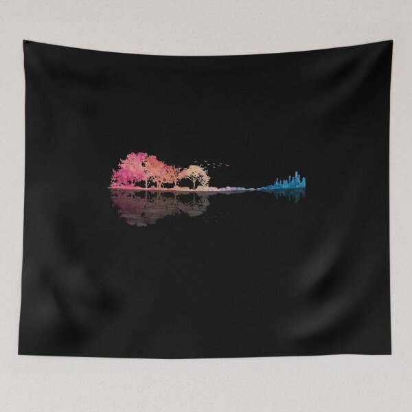 Item preview, Guitar Colorful Shape Of Guitar Reflection on Water designed and sold by Uncer59.
