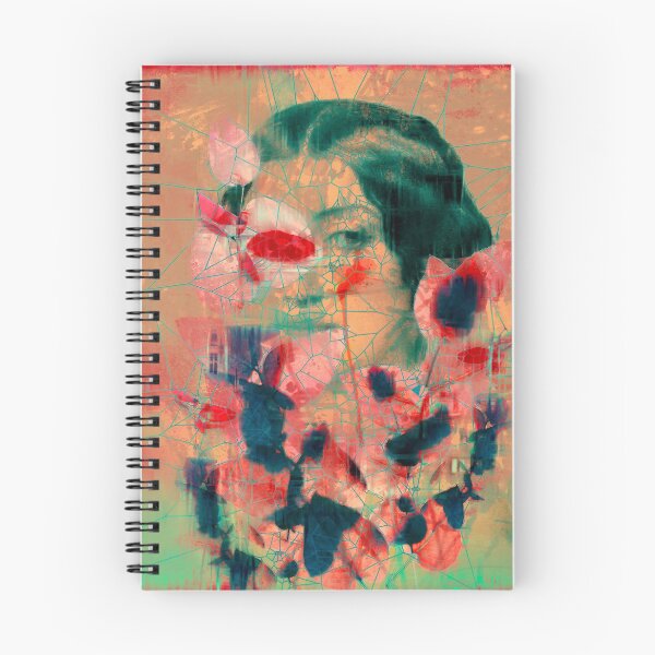 Item preview, Artistic collage woman hidden behind the flowers designed and sold by VictoriaHerrera.