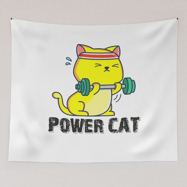 Item preview, Power cat funny cute cat gift idea designed and sold by Alia König.