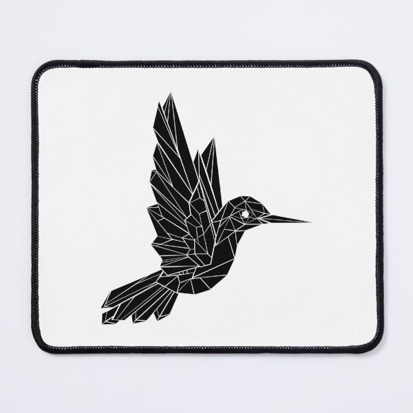 Item preview, Black Polygonal Hummingbird designed and sold by Blackmoon9.