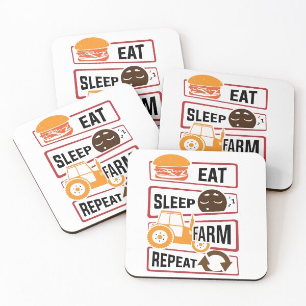 Item preview, eat sleep farm repeat designed and sold by sbrstore.