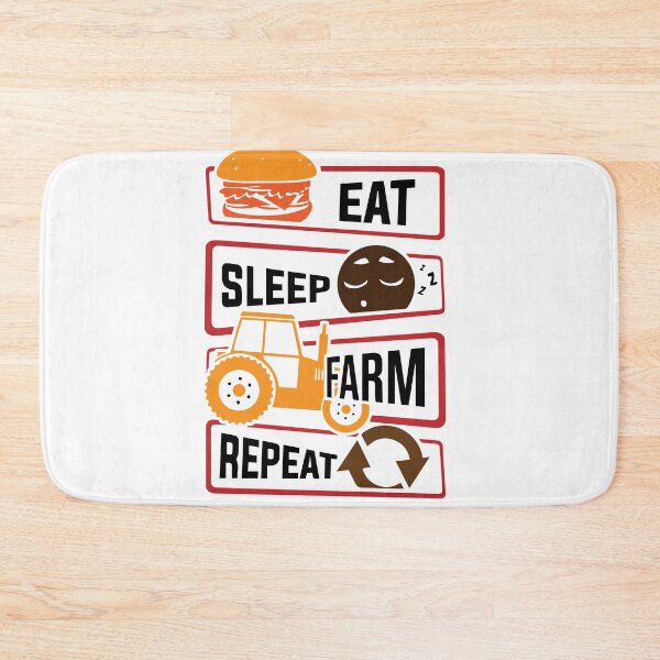 Item preview, eat sleep farm repeat designed and sold by sbrstore.
