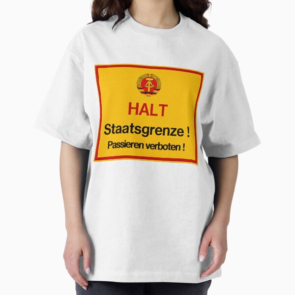Artikel-Vorschau von Halt Staatsgrenze! - DDR-Grenzwarnschild, designt und verkauft von Cold War Conversations.