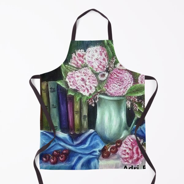 Item preview, FLOWERS BOOKS AND BLUE DRAPERY FINE ART PRINT,  STILL LIFE INSPIRED BY NATURE designed and sold by Adri Barnard.