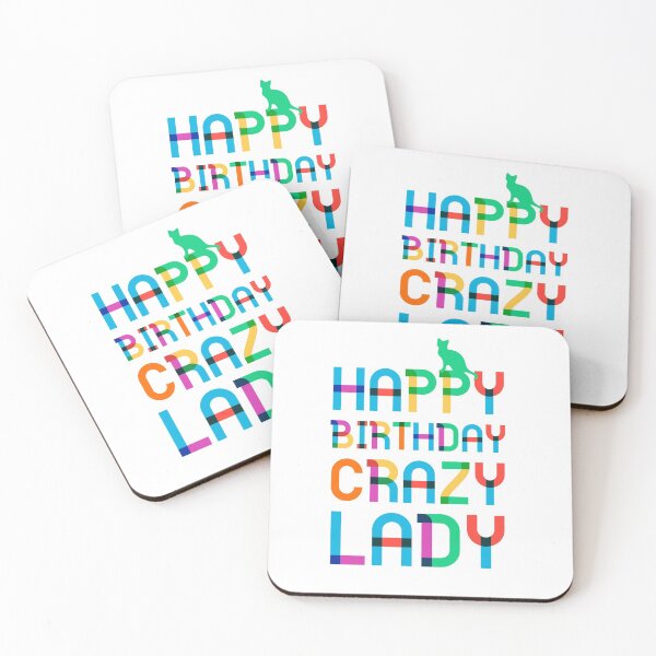 Artikelvorschau, HAPPY BIRTHDAY - CRAZY LADY - CAT LADY - FUNNY - CATS LIFE entworfen und verkauft von Tropical Blood.