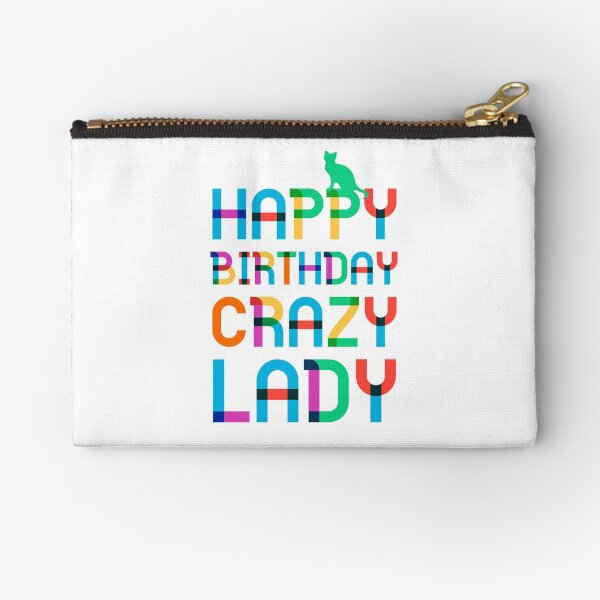 Item preview, HAPPY BIRTHDAY - CRAZY LADY - CAT LADY - FUNNY - CATS LIFE  designed and sold by Tropical Blood.
