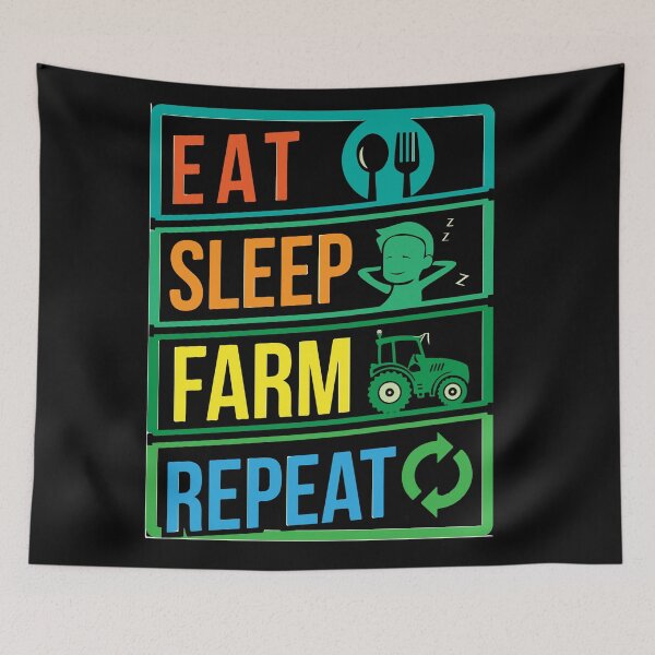 Item preview, eat sleep farm repeat designed and sold by sbrstore.