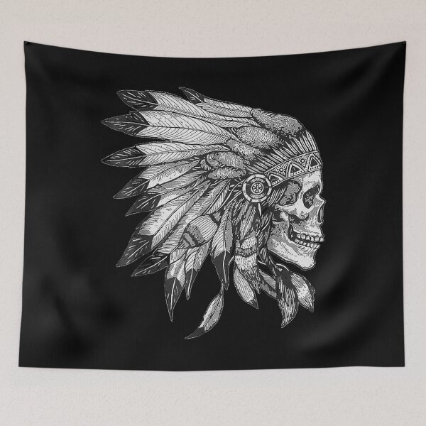 Item preview,  American Motorcycle Skull Native Indian Eagle Chief Vintage designed and sold by rheatrudie.