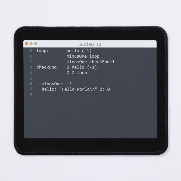 Item preview, . SubleQ language Hello World program sample in editor window designed and sold by IuriiVlasenko.