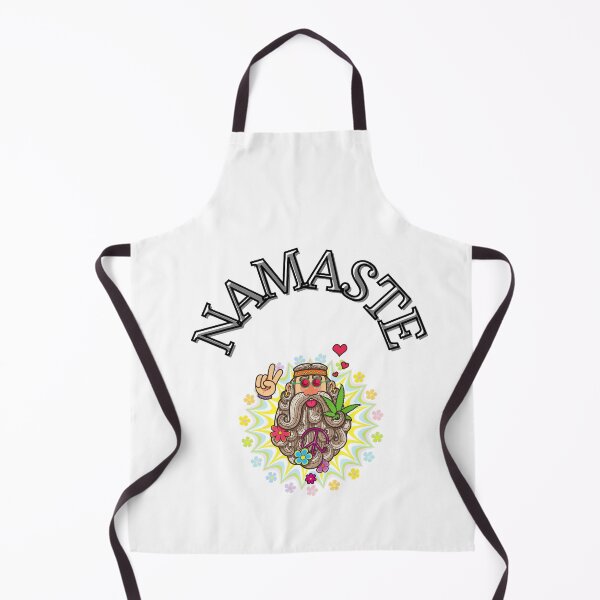 Item preview, NAMASTE WITH  PEACESIGN , CUTE CARTOON  designed and sold by DoloresAlaire.