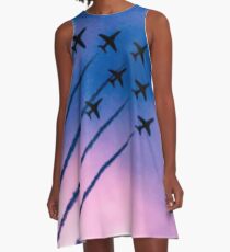 Purple Planes A-Line Dress