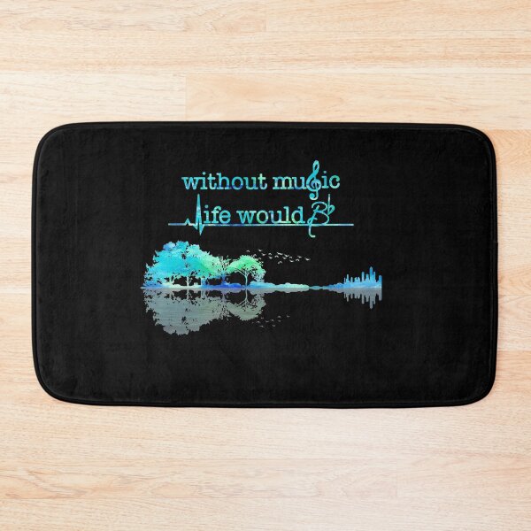 Item preview, Without Music Life would BFlat Funny Music Guitar Art designed and sold by Uncer59.