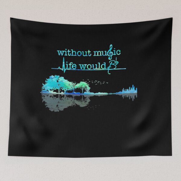 Item preview, Without Music Life would BFlat Funny Music Guitar Art designed and sold by Uncer59.
