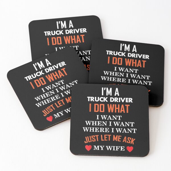 Item preview,  Truck Driver Hus Ask Wife Trucker Gift designed and sold by lindafrances.