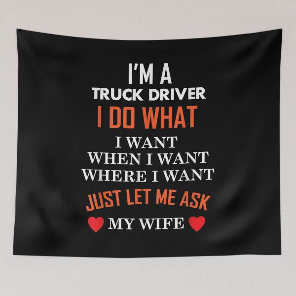 Item preview,  Truck Driver Hus Ask Wife Trucker Gift designed and sold by lindafrances.