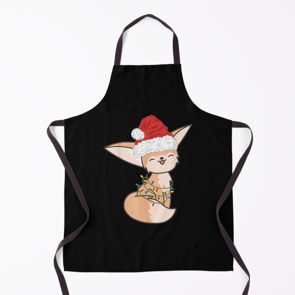 Item preview, Fox Fennec With Santa Hat Christmas Lights designed and sold by lindafrances.