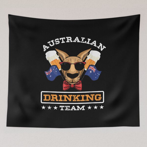 Item preview,  Kangaroo Australian Drinking Team Beer Drinker Australia designed and sold by lindafrances.