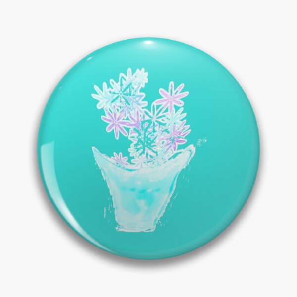 Item preview, Teal flowers with vase from time-lapse video designed and sold by headtrackerart.