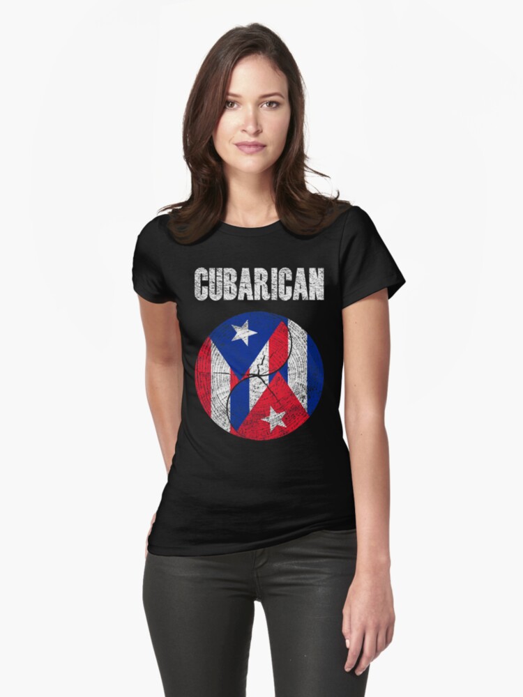 Cuba-Rican Cuban And Puerto Rican Colorful Distressed Tshirt Cuba-Rican Cuban And Puerto Rican Colorful Distressed Tshirt