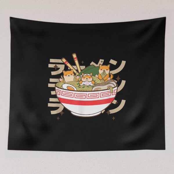 Item preview,  Corgi Eating Japanese Noodles designed and sold by lindafrances.