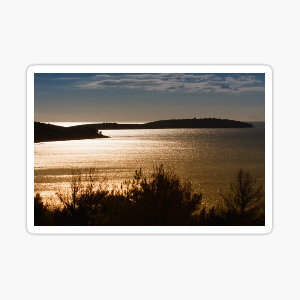golden lights Sticker