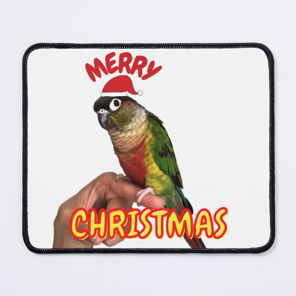 Item preview, Merry Christmas from Pet Bird | Green Cheek Conure Parrot | Parakeet | Pyrrhura designed and sold by TatianaLG.
