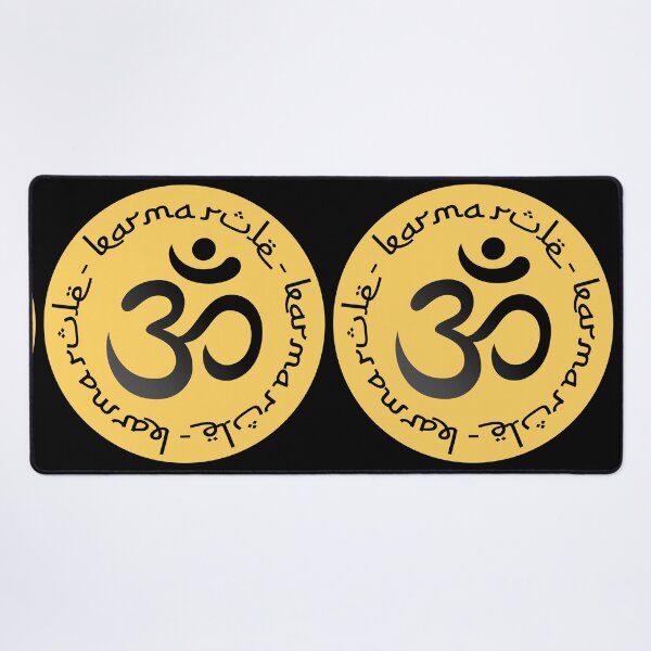 Item preview, Karma Rule - Classic Black Ohm Arabic Style on Yellow designed and sold by NoMatterLab.
