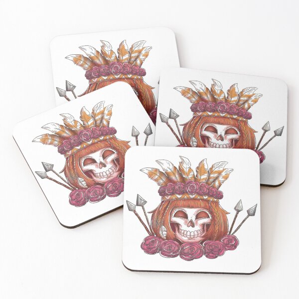 Item preview, Sugar Skull Lady with Flowers designed and sold by Finolca.