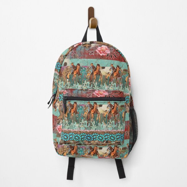 Item preview, Western Collage of Vintage Cowboy, Turquoise and Red Bandana designed and sold by Wild Grace Design Studios.