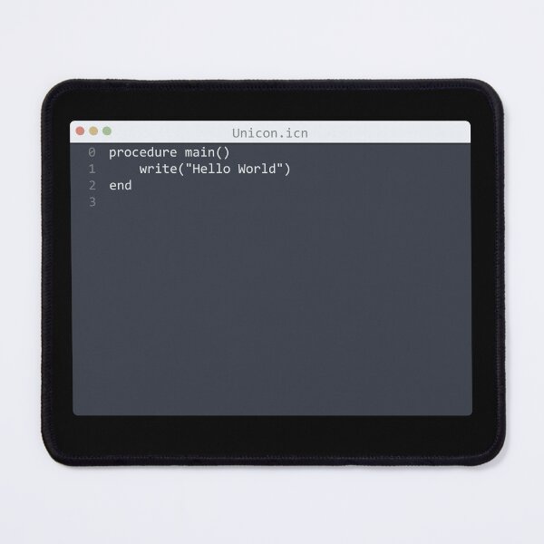 Item preview, . Unicon language Hello World program sample in editor window designed and sold by IuriiVlasenko.