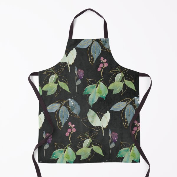 Item preview, Watercolor Vines and Berries on Black designed and sold by aprincessinsp.