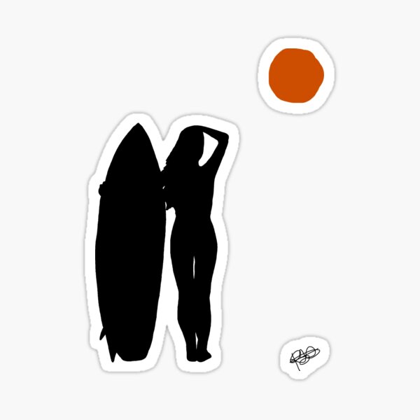 Aperçu de l'œuvre Fille surfeuse créée et vendue par rachaeldoes.