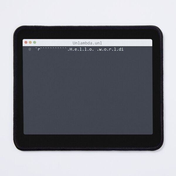 Item preview, . Unlambda language Hello World program sample in editor window designed and sold by IuriiVlasenko.
