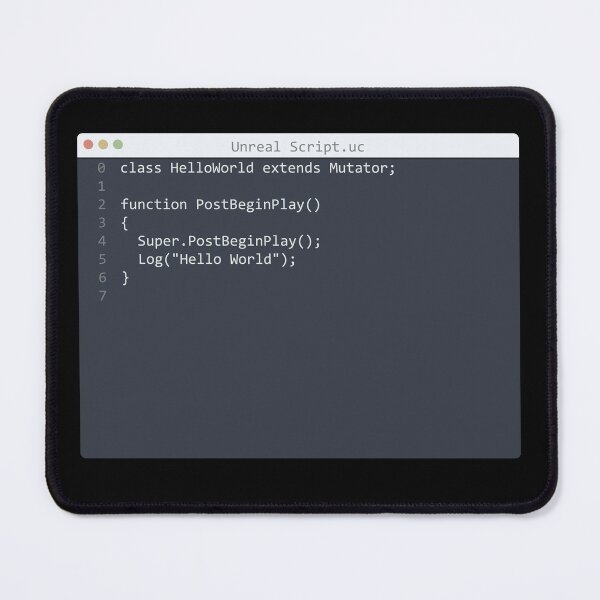 Item preview, . Unreal Script language Hello World program sample in editor window designed and sold by IuriiVlasenko.