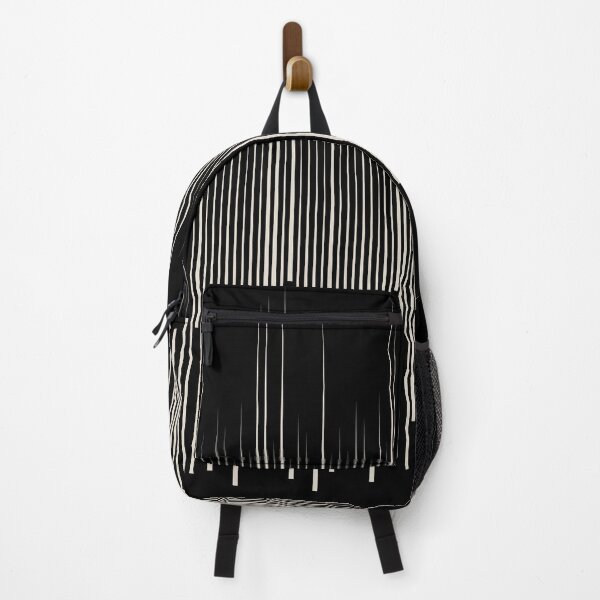 Item preview, Light Beige and Black Frequency Stripe Pattern Coordinates w/ Farrow & Ball 2022 Popular Color School House White No.291 - Colour Trends - Trending Hue designed and sold by ColorOfTheYears.