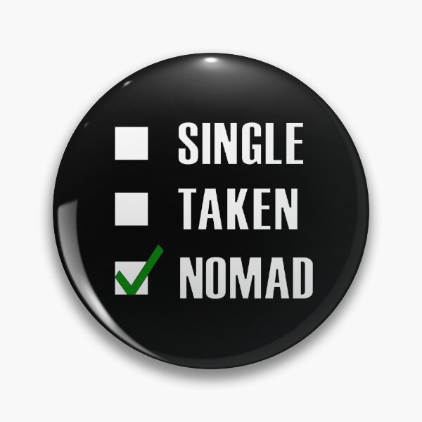 Item preview, Funny Essentials: Single Taken Nomad Green tick check box - Sleek white typography design (dark mode) designed and sold by Deegital18.